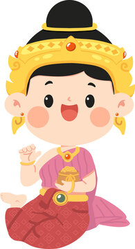 Traditional Thai Nang Kwak Character