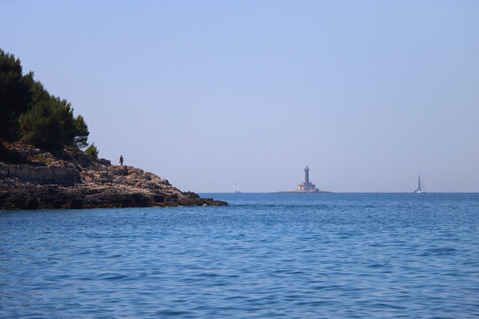 Beautiful Penizule beach in south Istria, Croatia.