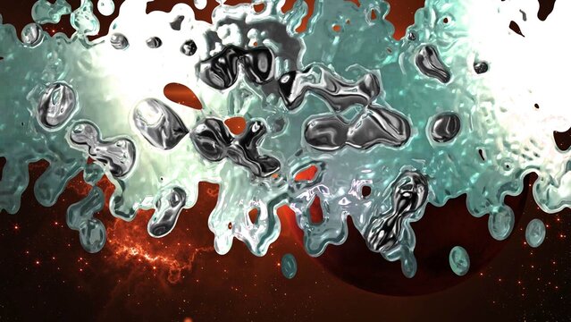 Chrome Liquid Metal Abstract Motion Graphics Background