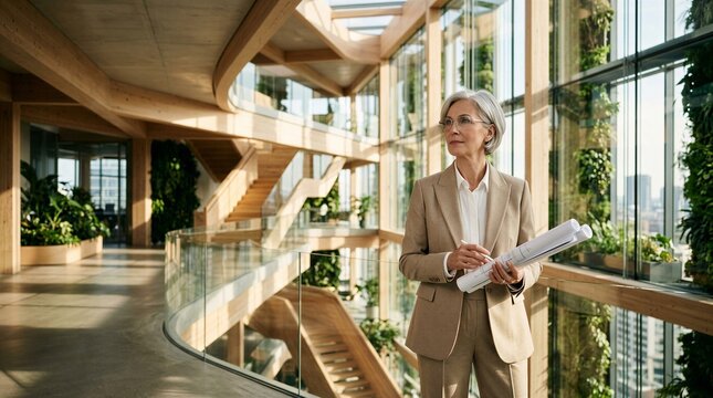 Architect Observing And Planning In A Beautifully Designed Modern Space.