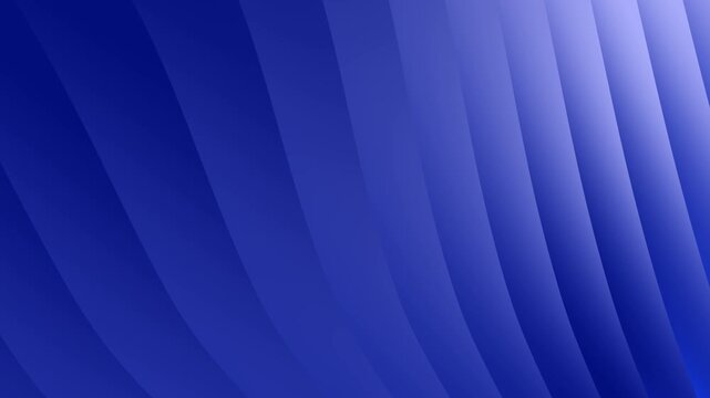 Abstract blue curved lines animation background with smooth gradient waves