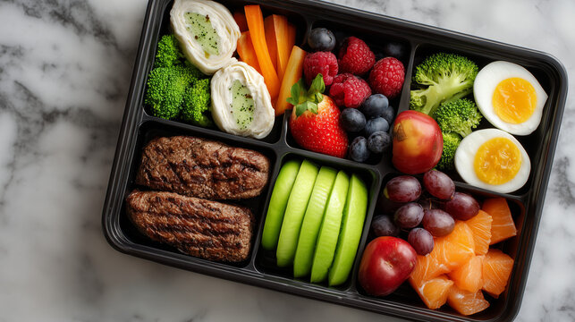 Healthy lunch box for diabetic diet