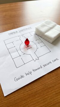 Blood Donation: Medical Supplies and Safety Plan with 'Safe Zone' Diagram