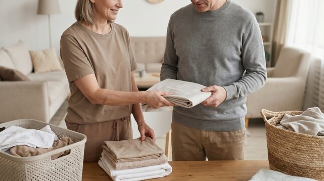 Couple Folding Linens, Celebrating World Lungs Day