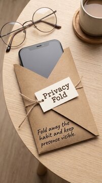 Embrace Digital Detox with a Privacy Fold Phone Holder, a Natural Paper Sleeve for Unplugging