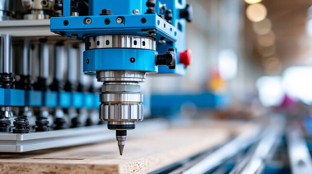 Large industrial automatic machine cutting and gluing PVC film on wood chipboard for furniture production, PVC film lamination, wood chipboard, MDF boards, furniture production,
