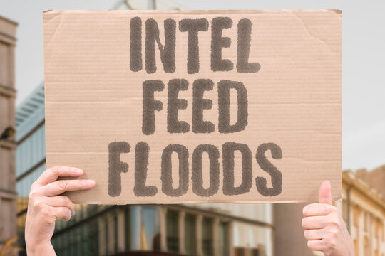"Intel Feed Floods" Open-source intelligence creates a torrent of raw data. OSINT. DATA. FLOOD. SOURCE. RAW.