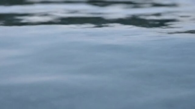 Calm Water Surface Reflection Close-Up Ideal For Nature Backgrounds And Meditative Visuals