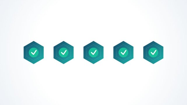 Blockchain Technology Chain Link Network Animation, Digital Decentralized System Concept