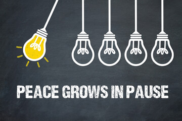 Fototapeta premium Peace grows in pause 