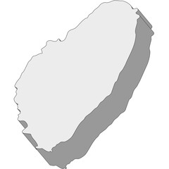 3D map dimension - continent North America country Saint Vincent © badrpost
