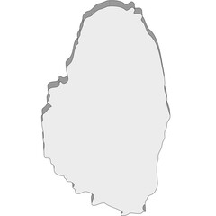 3D map dimension - continent North America country Saint Vincent © badrpost