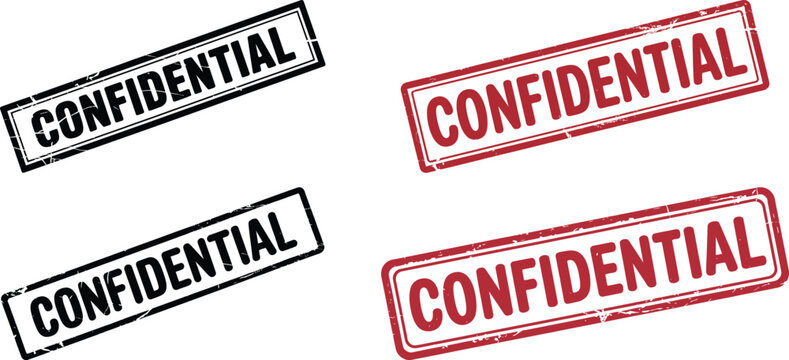 Confidential labels provide a professional visual warning for sensitive documents and private material.