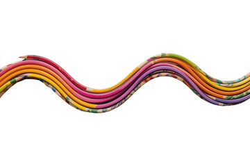 Obraz premium Wavy rainbow ribbon line