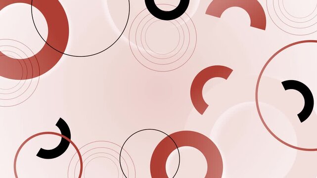 Modern circular abstract background animation, modern geometric design layered shadows, minimal tech style