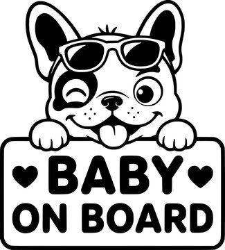 baby on board dog bumper sticker