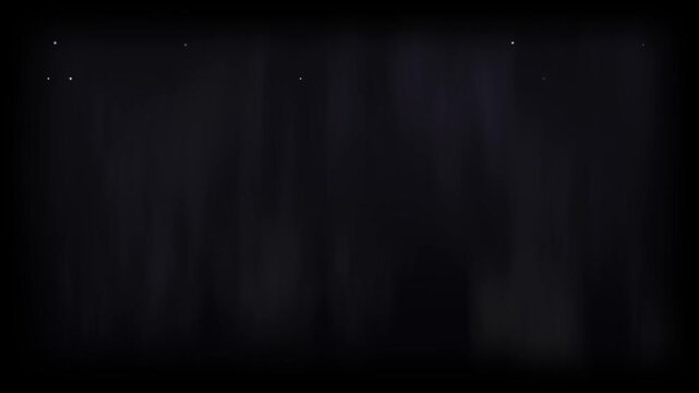 A dark background with subtle vertical light leaks and small stars for a looping video effect