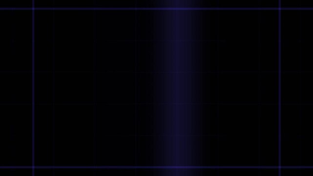 An abstract loop featuring a grid of faint blue lines over a black background.