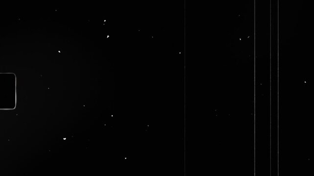 Vintage old film effect, shaking black film frame with noise dust and scratches