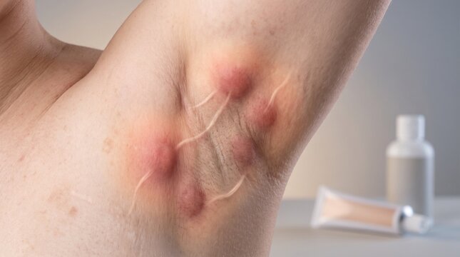 Hidradenitis Suppurativa with Deep Inflammatory Nodules in an Intertriginous Skin Fold