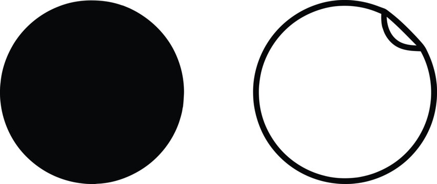 Apple with Bite Mark and Whole Apple in Flat Vector Style