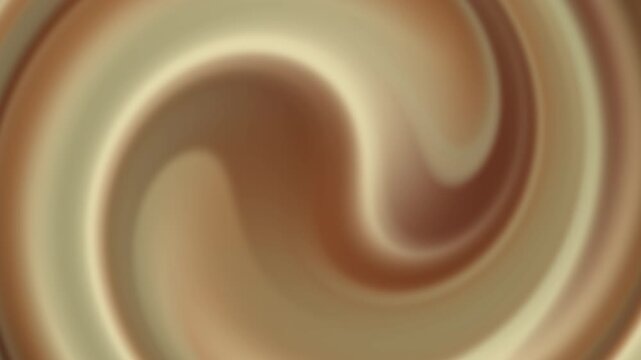 A smooth, flowing animation of chocolate and dark cream gradient colored liquid swirls forming a luxurious abstract gradient background.