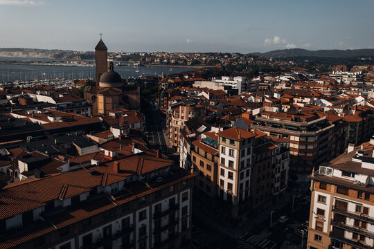 Aerial View of Bilbao, Spain with Modern Architecture and Urban Skyline

