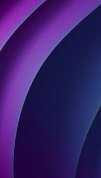 Abstract digital rendering of purple curved shapes on dark background
