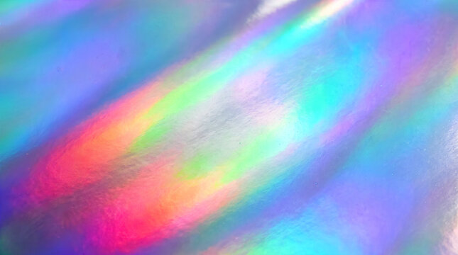 Holographic rainbow foil iridescent texture