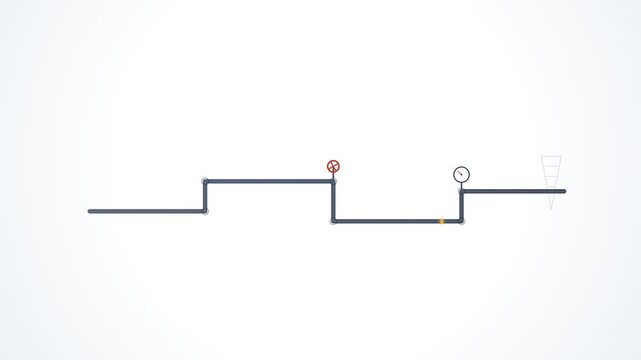 Oil and Gas Pipeline Energy Industry Animation, Petroleum Transport Network Concept