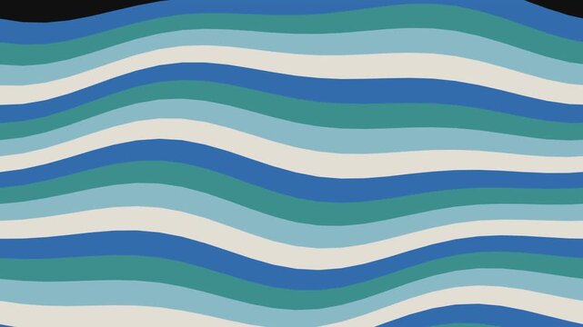 Abstract motion background with flowing blue and white wave lines moving horizontally.