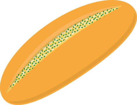 Garlic Bread Flat Illustration. Toast Design Element Isolated on White Background