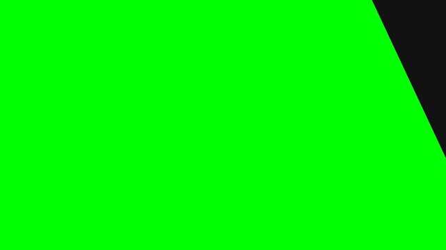 Abstract composition featuring a bold diagonal split of green and black colors