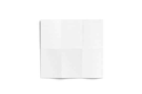 Blank white chart booklet mockup png, transparent background, 3d rendering. Blank white folded brochure mock up cut out, top view. Chart template display. Clear draft plan paper sheet front.