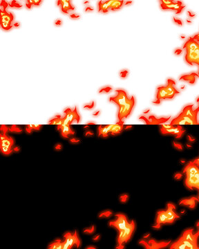 アニメ風の舞い散る火の粉