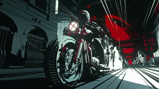 man riding a bike in the night