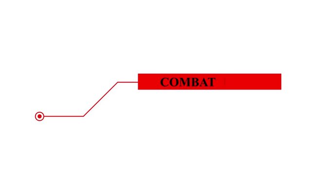 Animation of Callout, HUD UI elements on white color background. Animation of HUD elements with text "combat mood". Callout futuristic hud animation digital white six pack on the white screen .