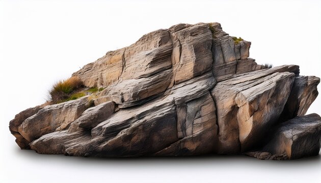 High Detail Rock Formation Isolated On White Background N Photogrammetry D Asset