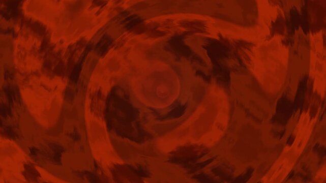 This seamless abstract background features a looping vortex of deep orange and red tones.