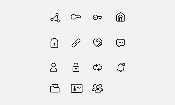  Intranet icon set.