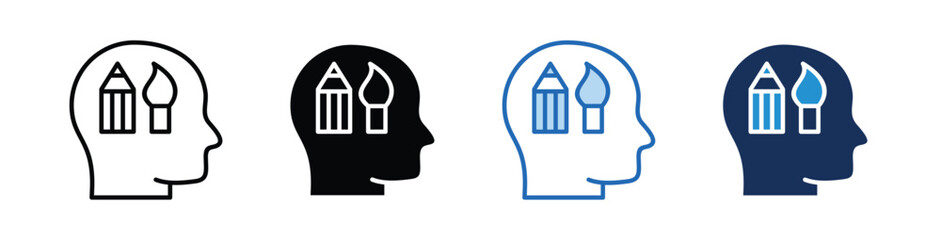Creativity  Icon Collection With Multiple Styles © layinatus