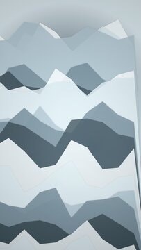 Abstract Geometric Mountain Landscape
