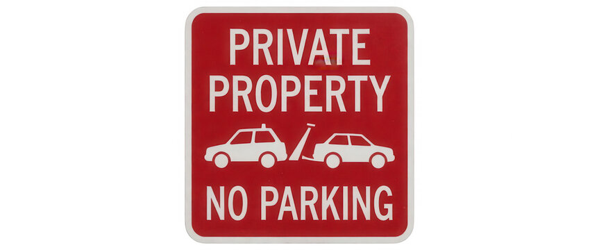 Private Property No Parking Sign Transparent Background