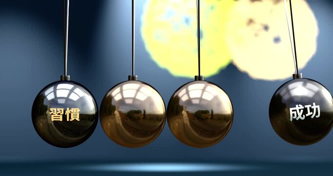 習慣と成功 - ニュートンのゆりかごが示す因果関係。習慣が成功を動かし、積み重ねが結果をつくる。