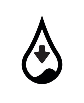 low water icon on white background