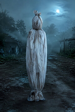 scary shroud ghost mummy halloween decoration