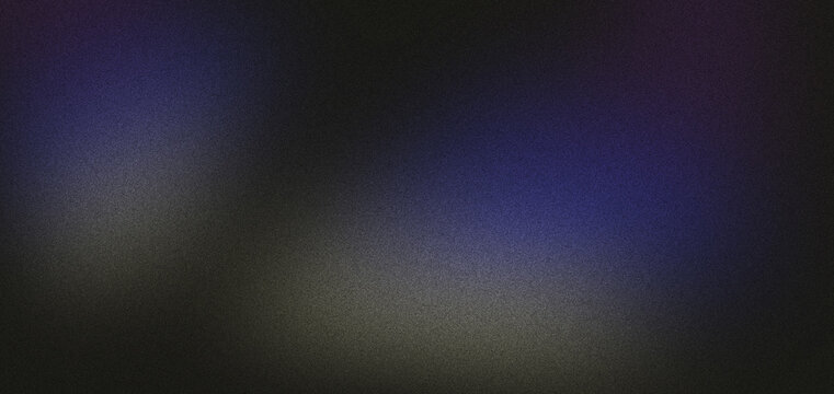 Abstract blur gradient dark background purple blue soft defocused grainy texture with smooth shadow and muted color