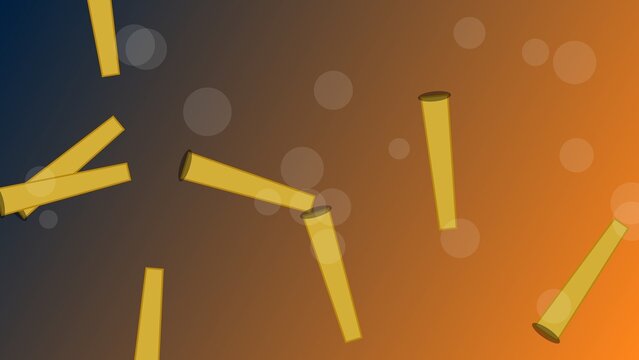 Abstract Cinematic Lunar Landing Pod Leg in Brushed Gold