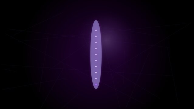 Macro Photography of Translucent Resin Antique Corset Busk with Neon Violet Lighting