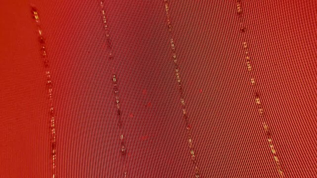 red CRT macro glitch flickering overlay, analog video signal broken down to pixelated glitchy bits for transition, overlaypattern or background
